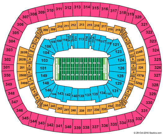 Meadowlands Seating Chart Jets